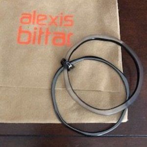 Alexis Bittar gunmetal lucite bangle